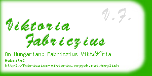 viktoria fabriczius business card